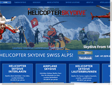 Tablet Screenshot of helicopterskydive.com